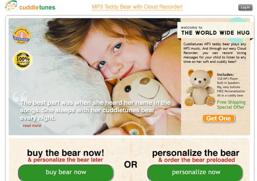 Cuddletunes MP3 Playing Teddy Bear