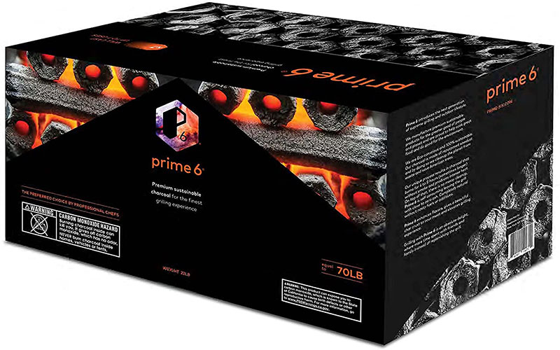 Prime 6 Reusable Charcoal for Grilling