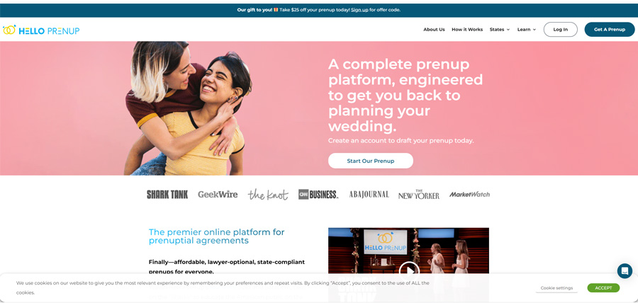 Hello Prenup online platform for creating prenups