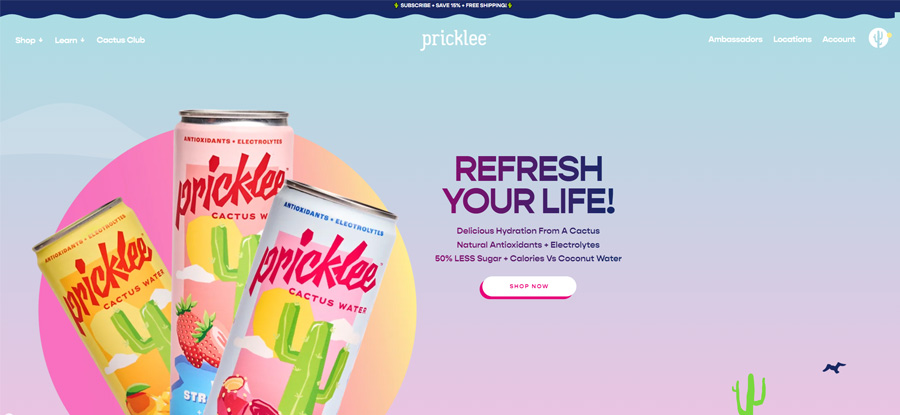 Pricklee Cactus water beverage